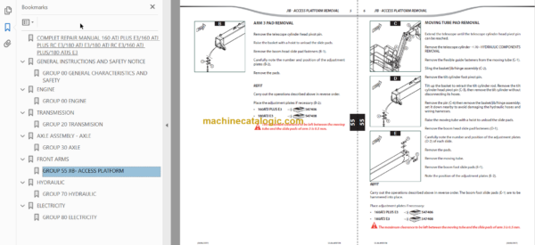 Manitou 160 ATJ PLUS EURO 3 REPAIR MANUAL