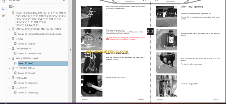 Manitou TMT SERIES 1 & 2 EURO 3 REPAIR MANUAL