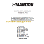 Manitou MT 1030 S S3-E2 OPERATOR'S MANUAL
