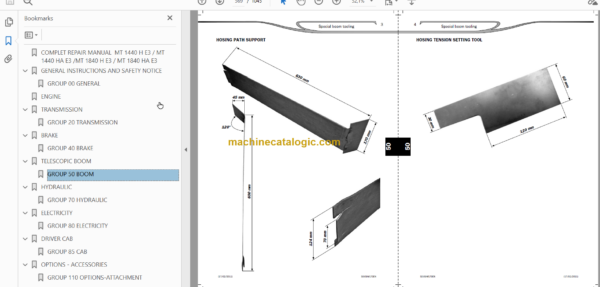 Manitou MT 1440 H-HA E3 Repair Manual