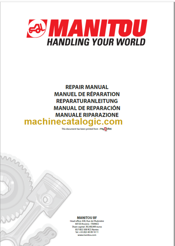 Manitou 140 SC Repair Manual