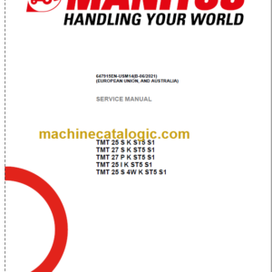 Manitou TMT 25SK TMT27 Repair Manual 647915EN