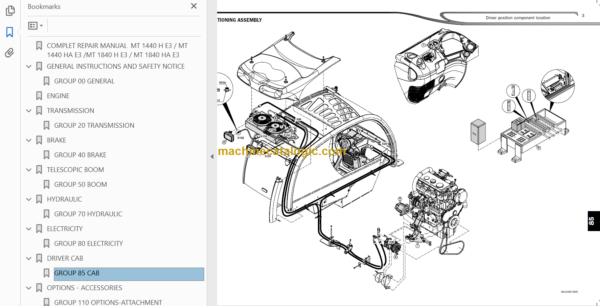 Manitou MT 1440 H-HA E3 Repair Manual