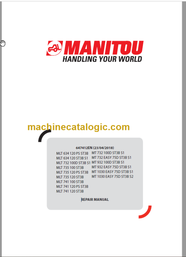 Manitou MT 1030 EASY 75D ST3B Repair Manual