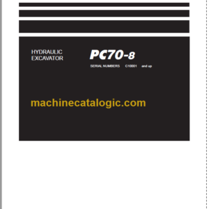 Komatsu PC70-8 Hydraulic Excavator Parts Book C10001 And Up