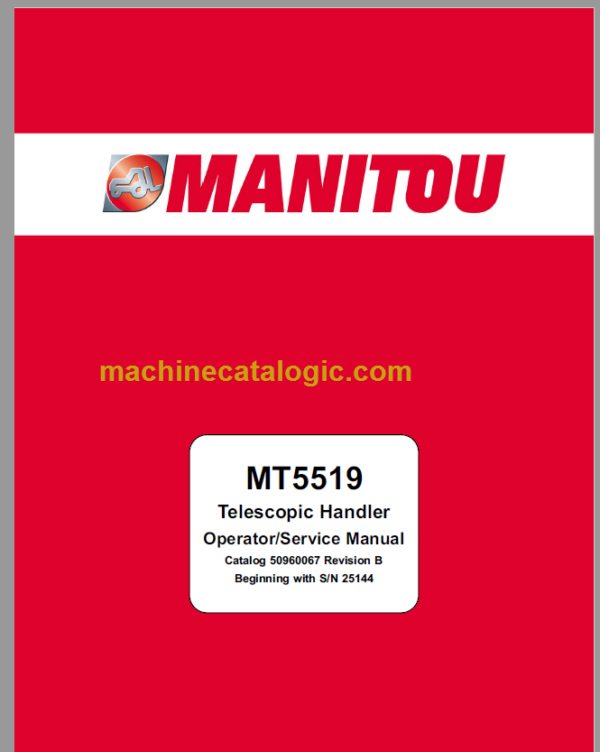 Manitou MT 5519 Operator Service Manual