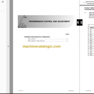 Manitou MT-X 1235ST 1440SLT 1740SLT Repair Manual