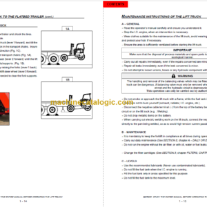 Manitou TMP55 TMV55HT-809800 SERVICE MANUAL