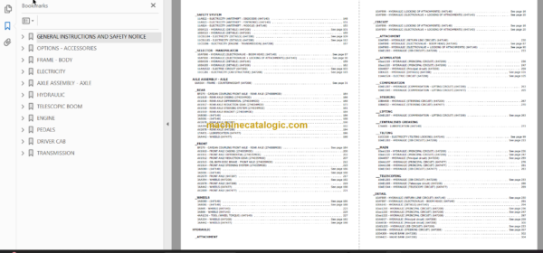 Manitou MT 625 TURBO COMFORT S2 E3 Parts Catalogue