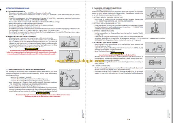 Manitou MT-X 733 S OPERATOR'S MANUAL