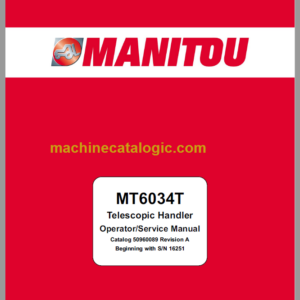 Manitou MT 6034T Operator Service Manual