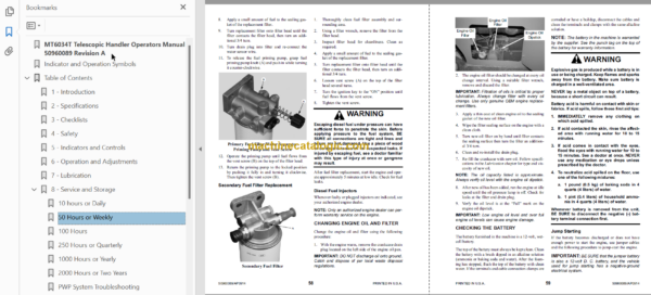 Manitou MT 6034T Operator Service Manual