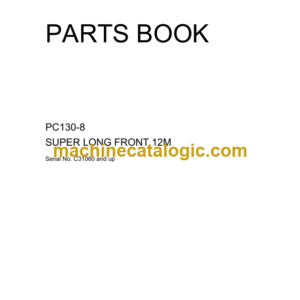 Komatsu PC130-8 Super Long Front 12m Parts Book