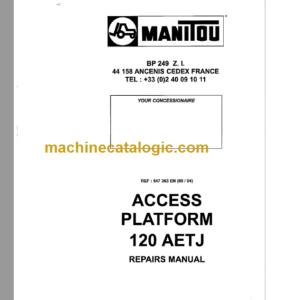 Manitou 120 AETJ Repair Manual