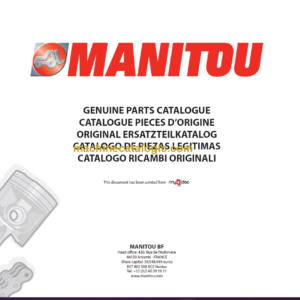 Manitou MT 625 H EASY 49 K ST3A S1 Parts Catalogue