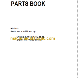 Komatsu HD75-7 Engine Parts Book