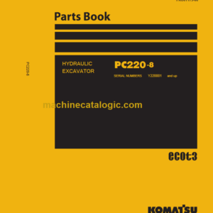 Komatsu PC220-8 Hydraulic Excavator Parts Book