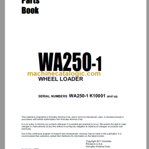 Komatsu WA250-1 Wheel Loader Parts Book