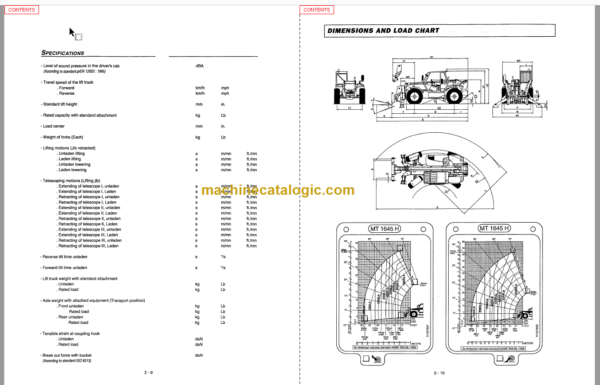 Manitou MT 1645H OPERATOR Service Manual