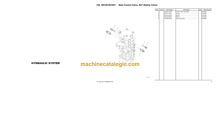 Komatsu PC130-8 Super Long Front 12m Parts Book