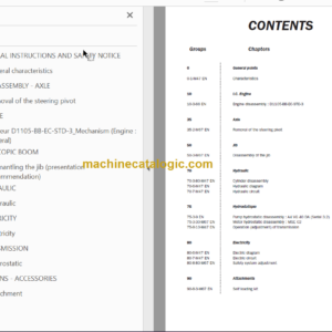 Manitou TMT 315 REPAIR MANUAL