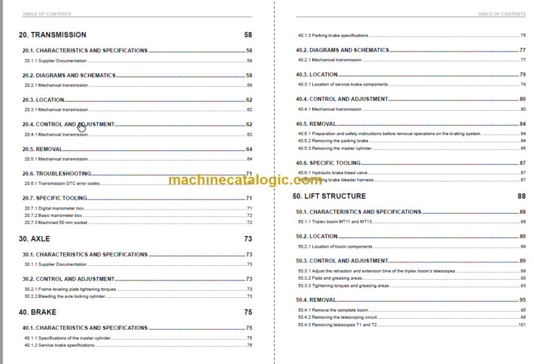 Manitou MT 1335 100D ST5 S1 Service Manual