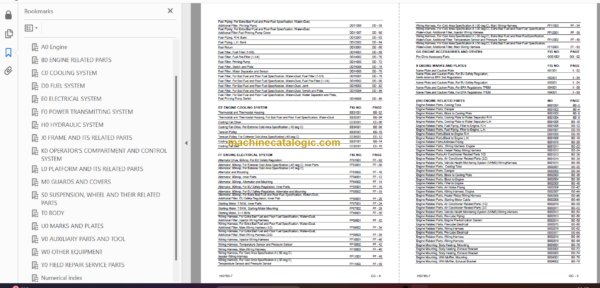 Komatsu HD75-7 Engine Parts Book