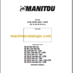 Manitou MT 1240 L OPERATOR'S MANUAL