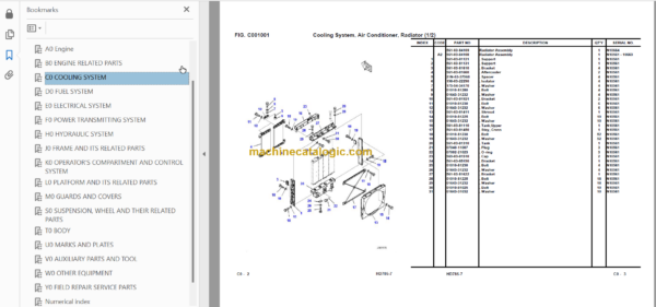 Komatsu HD75-7 Engine Parts Book