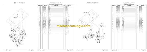Komatsu PC300SE-8M0 PC300LCSE-8M0 Hydraulic Excavator Parts Book