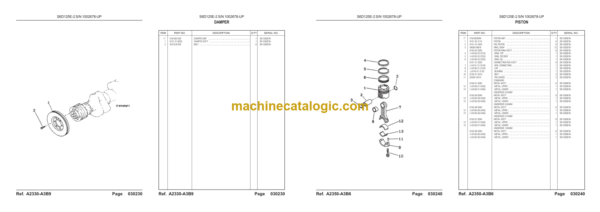 Komatsu D85E-SS-2 SN J11264-UP Parts Book