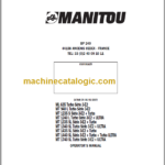 Manitou MT 1740 SL OPERATOR'S MANUAL