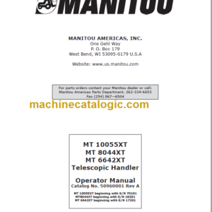 Manitou MT 6642XT Operator Manual