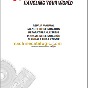 Manitou MT 1840 EP+A Repair Manual