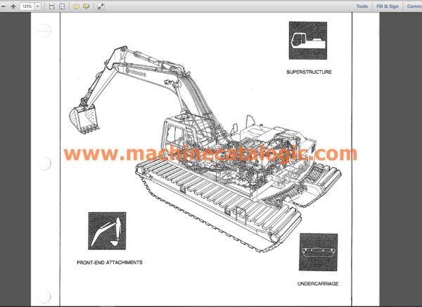 Hitachi MA125-2 Amphibious Excavator Service Manual