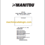 Manitou MT 1030 S Série 2-E2 Repair Manual