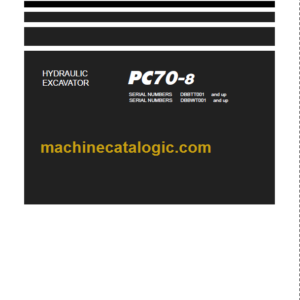 Komatsu PC70-8 Hydraulic Excavator Parts Book