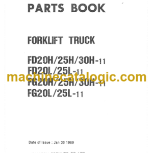 Komatsu FD20H FD25H FD30H-11 Parts Catalog