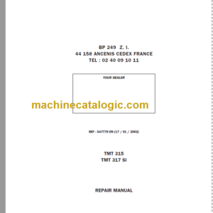 Manitou TMT 317 SI REPAIR MANUAL