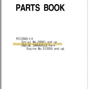 Komatsu PC128US-8W Engine Parts Book