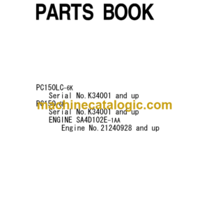 Komatsu PC150LC-6K PC150-6K Engine Parts Book