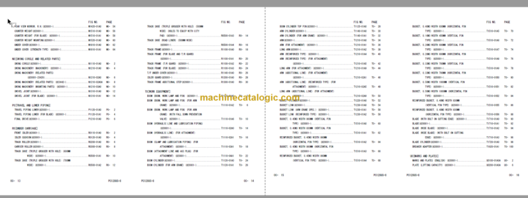 Komatsu PC128US-8W Engine Parts Book