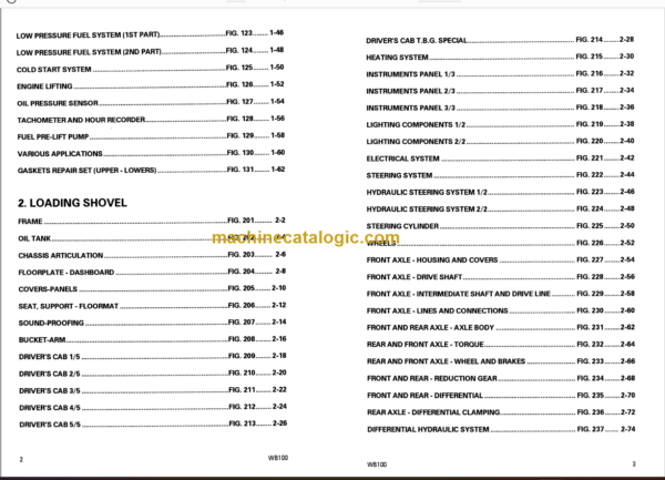 Komatsu WB100-1 Wheel Loader Parts Book