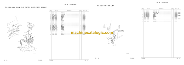 Komatsu PC150LC-6K PC150-6K Engine Parts Book