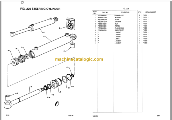 Komatsu WB100-1 Wheel Loader Parts Book