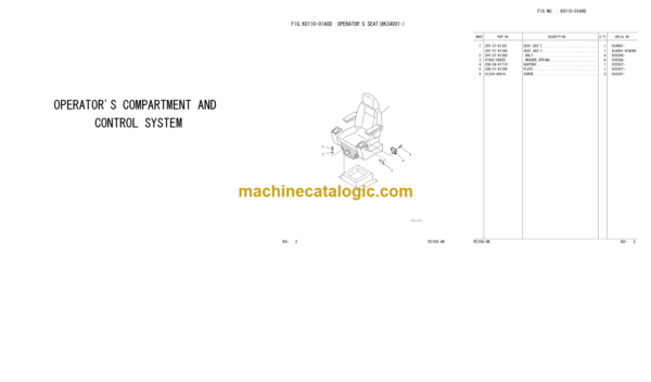 Komatsu PC150LC-6K PC150-6K Engine Parts Book