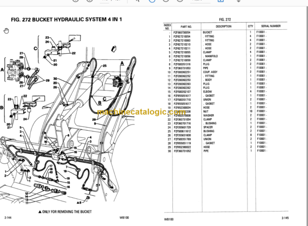 Komatsu WB100-1 Wheel Loader Parts Book