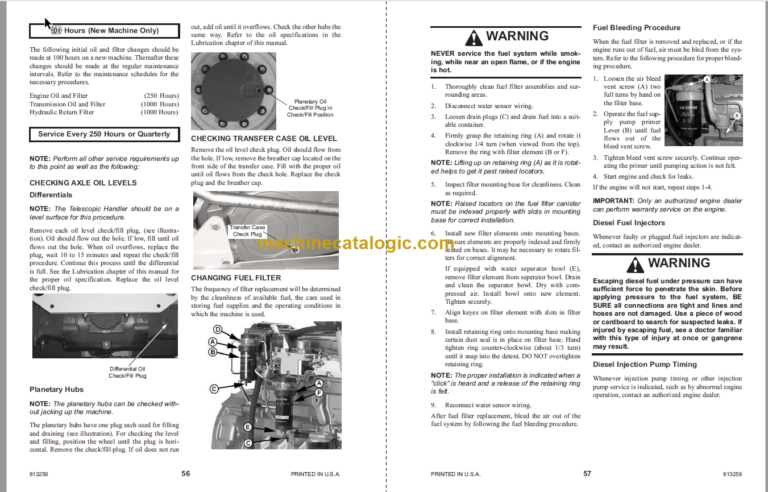 Manitou MT 1155 OPERATOR Service Manual