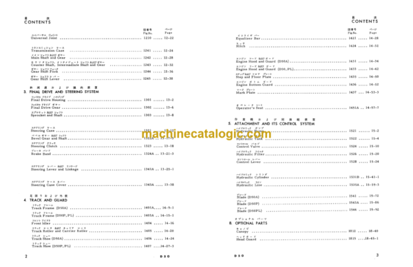 Komatsu D50A-15 D50P-15 D50PL-15 Bulldozer Parts Catalog