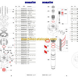 Komatsu JMHB460H-1 Hydraulic Breaker Parts Book